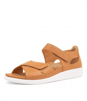 Brown / White Women Ziera Ians (Wide) Sandals | Z-793541