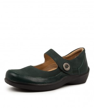 Dark Green Women Ziera Gloria (Wide) Mary Janes | Z-814295