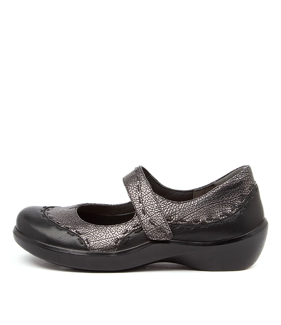 Black Blue Grey Women Ziera Gummibear (Wide) Mary Janes | Z-745263