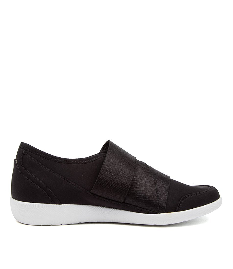 Black White Women Ziera Urban (Wide, Adjustable Fit) Sneakers | Z-810546