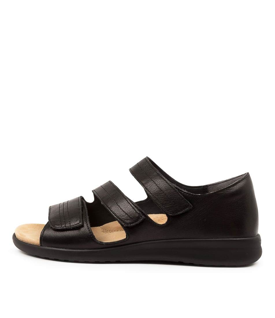 Black Women Ziera Bardot (Extra Wide) Sandals | Z-570936