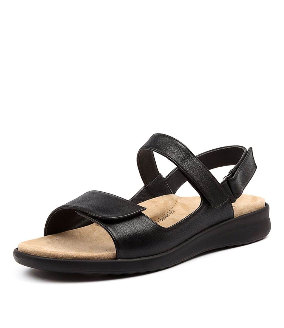 Black Women Ziera Benji (Extra Wide) Sandals | Z-315640