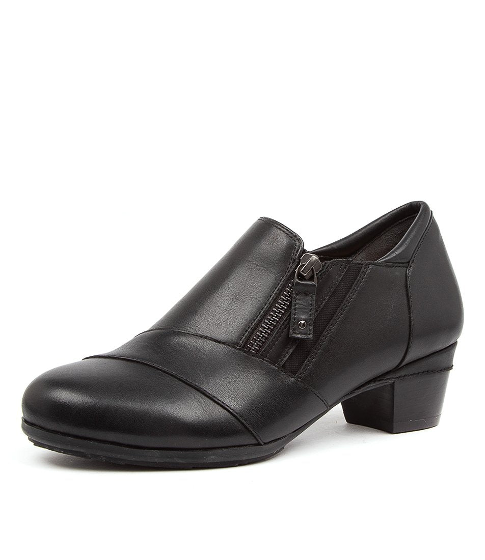 Black Women Ziera Camden (Wide) Heels | Z-365708