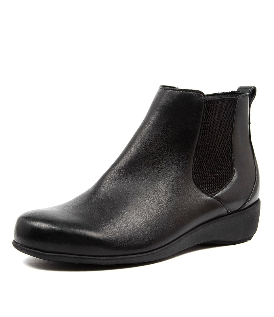 Black Women Ziera Shanghai (Extra Wide, Adjustable Fit) Boots | Z-206954