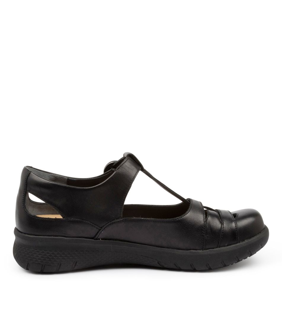 Black Women Ziera Skipper (Extra Wide, Adjustable Fit) Mary Janes | Z-945203