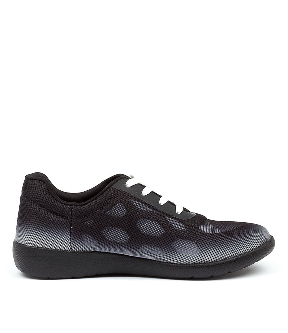 Black Women Ziera Umbria (Extra Wide, Adjustable Fit) Sneakers | Z-347601