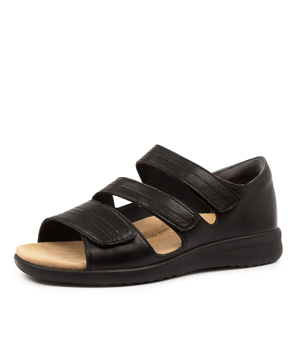 Black / Black Women Ziera Bardot (Wide) Sandals | Z-312946