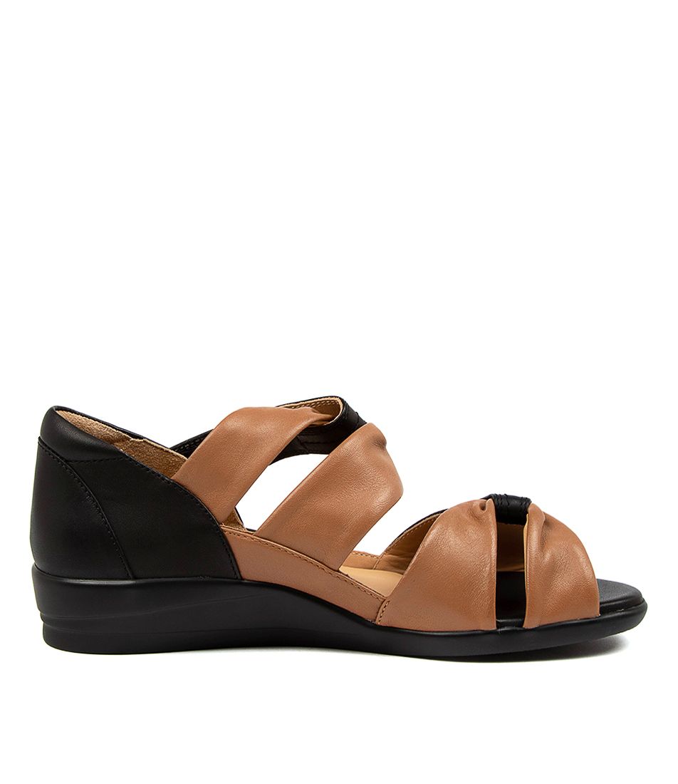 Black / Brown Women Ziera Doxie (Wide) Sandals | Z-857940