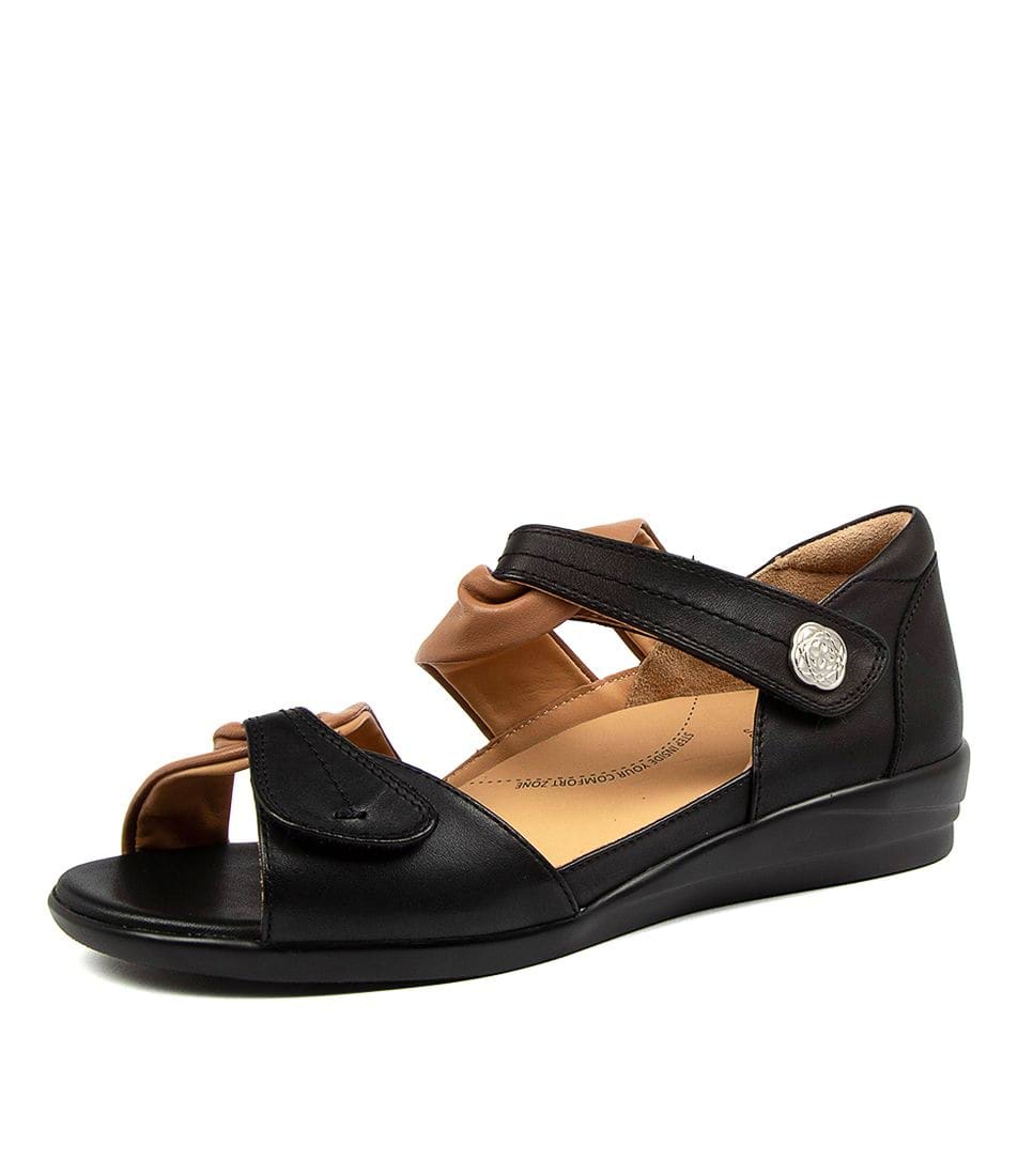 Black / Brown Women Ziera Doxie (Wide) Sandals | Z-857940