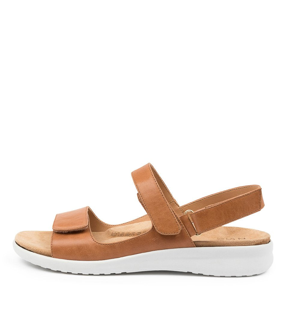 Brown White Women Ziera Benji (Extra Wide) Sandals | Z-041936