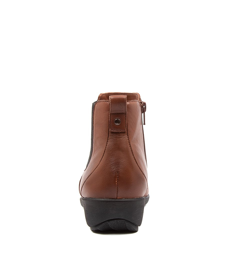 Dark Brown Women Ziera Shanghai (Extra Wide, Adjustable Fit) Boots | Z-301827