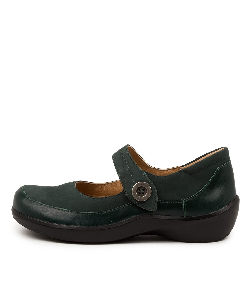 Dark Green Women Ziera Gloria (Wide) Mary Janes | Z-814295