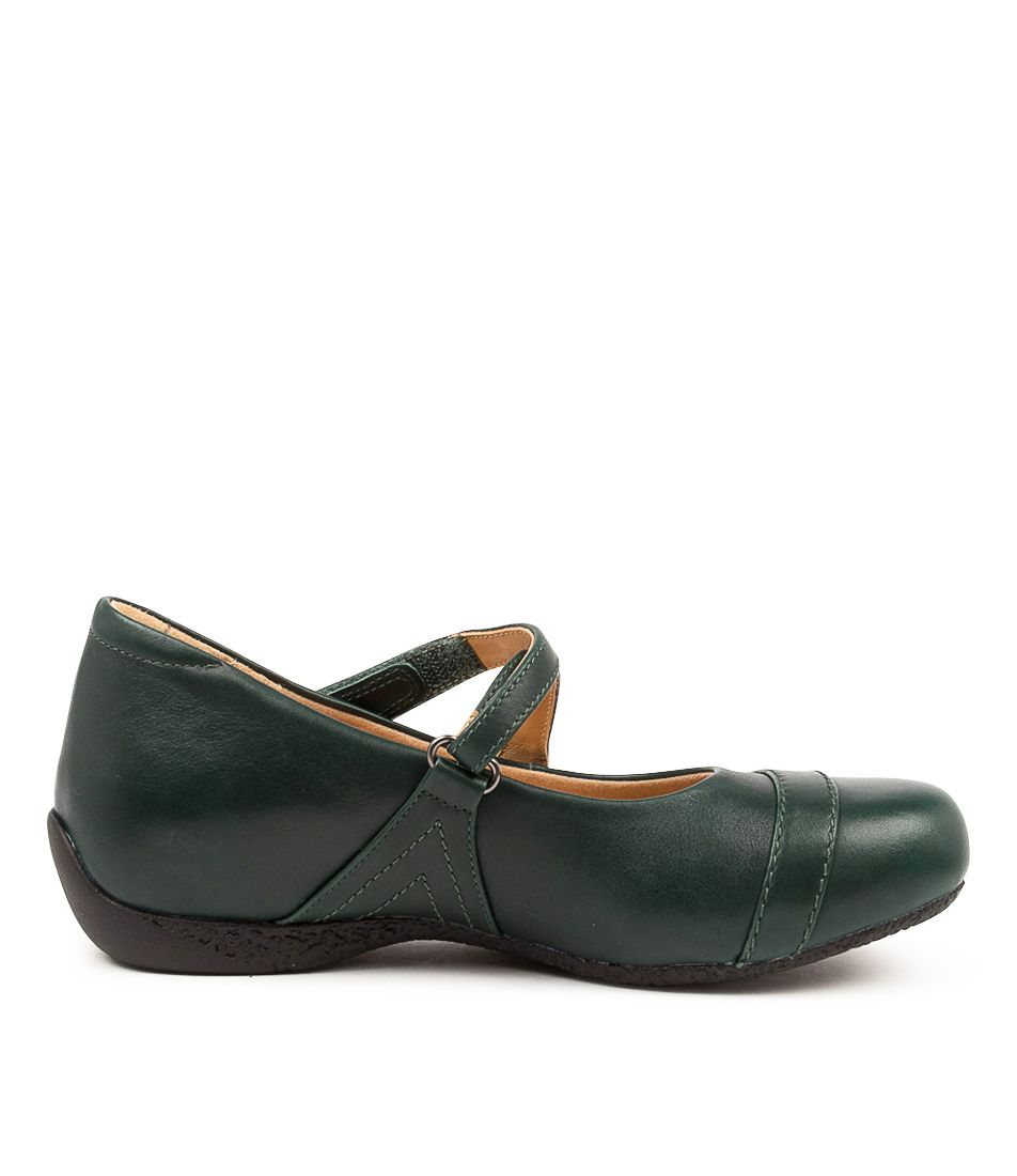 Dark Green Women Ziera Xray (Wide) Mary Janes | Z-903581