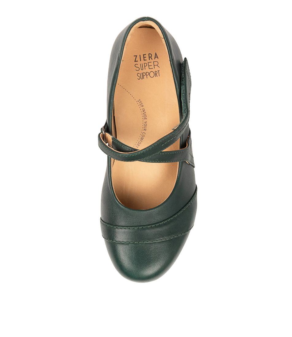 Dark Green Women Ziera Xray (Wide) Mary Janes | Z-903581