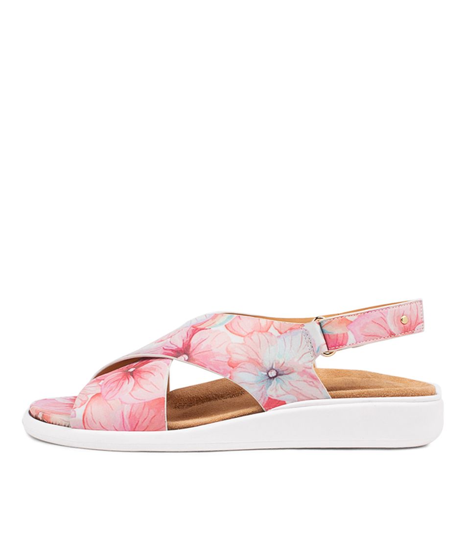 Flower / White Women Ziera Ilda (Wide) Sandals | Z-351829