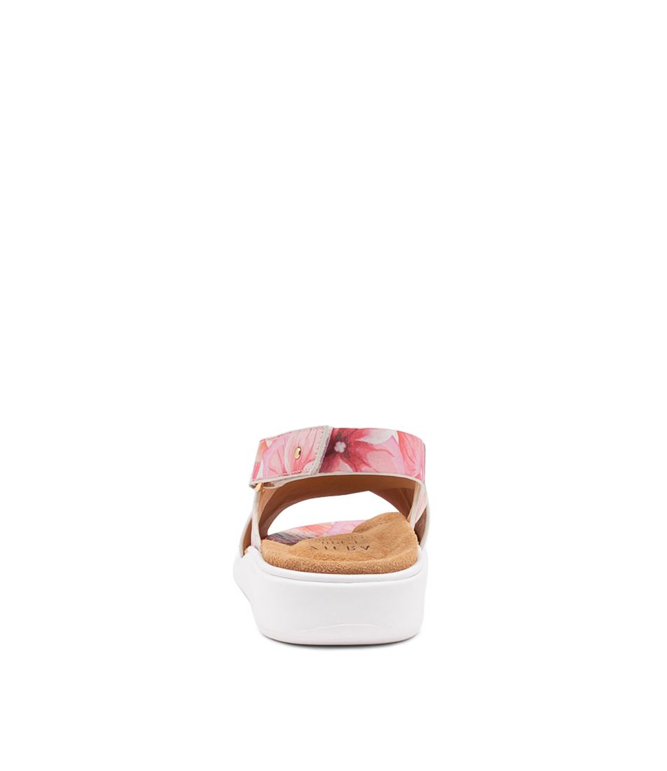 Flower / White Women Ziera Ilda (Wide) Sandals | Z-351829