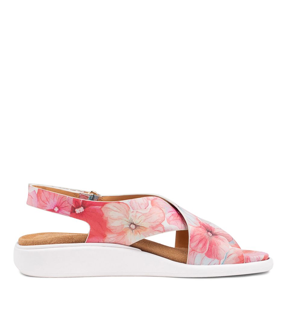 Flower / White Women Ziera Ilda (Wide) Sandals | Z-351829